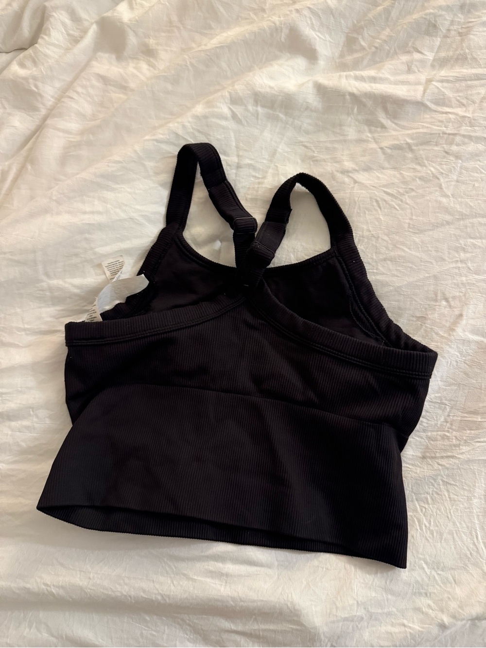 ALO Yoga Black Ribbed Cropped Tank - Picture 2 of 4